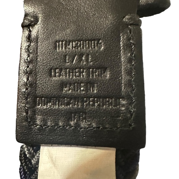 Men's Leather Belt made in Dominican Republic bungee cord, blue, black, grey - Picture 4 of 5